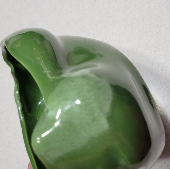 HORTON CERAMICS 505 TEXAS 1950s Vegetable Green ceramic pottery dish VTG - Picture 8 of 12